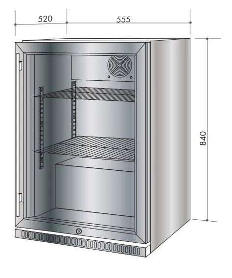 Artusi Single Door Outdoor Refrigerator - AOF1S - Image 4