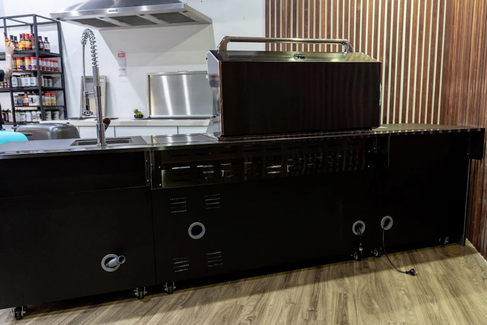 Aspire 6 Burner BBQ Outdoor Modular Kitchen with Double Fridge & Sink - Image 10