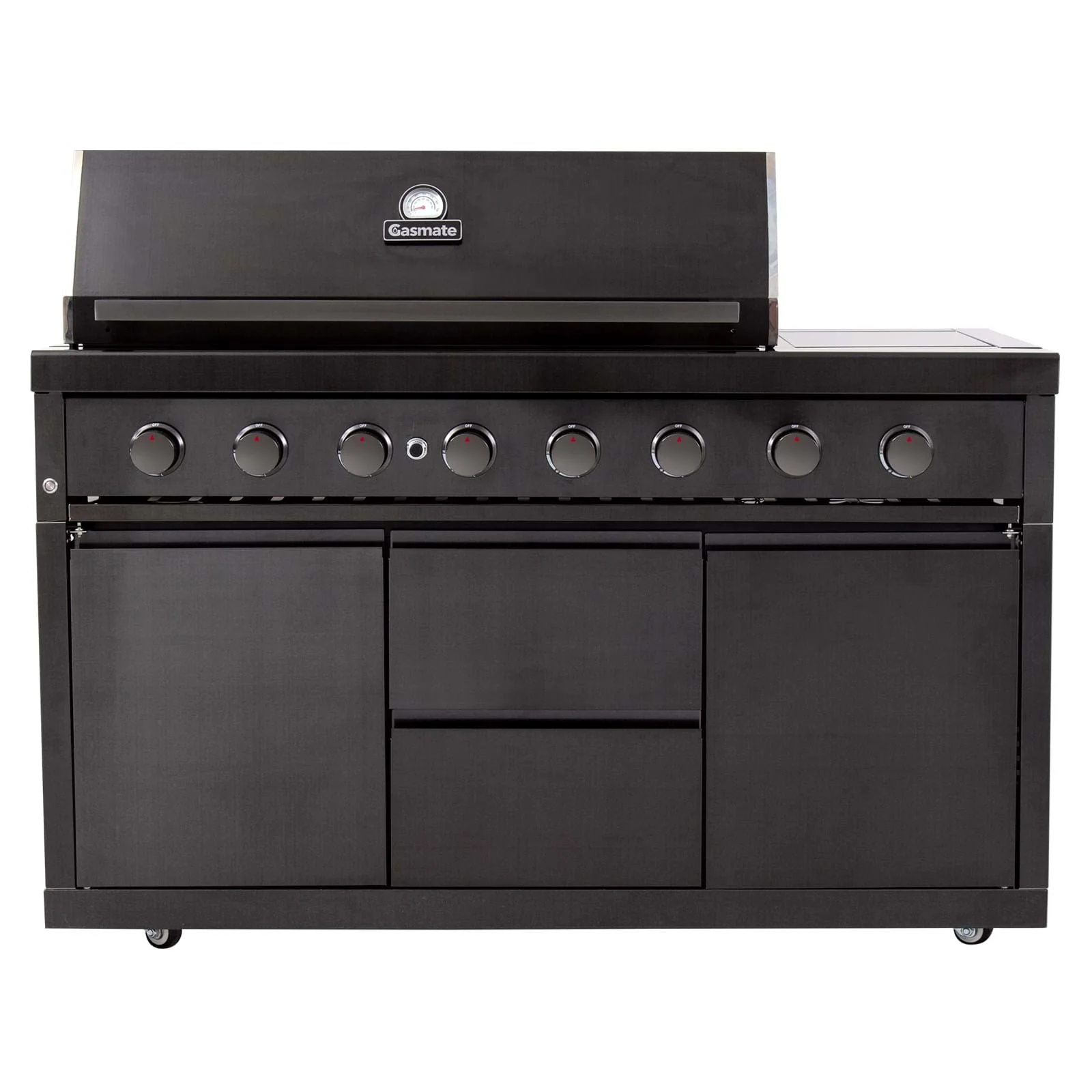 Gasmate Nova MK2 Graphite Outdoor Kitchen with Storage, Double Door Fridge + Top, BBQ, Sink and Drawers - Image 3