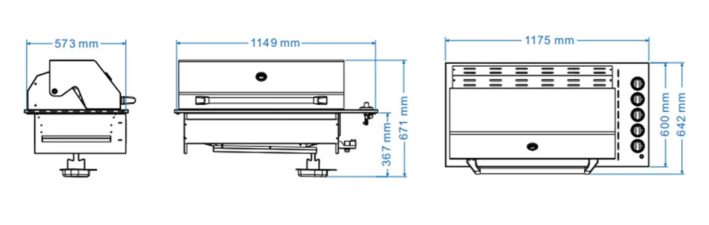 Sirius Black Drop-in 5 Burner Gas BBQ - SIR-DG3101-BLK - Image 6