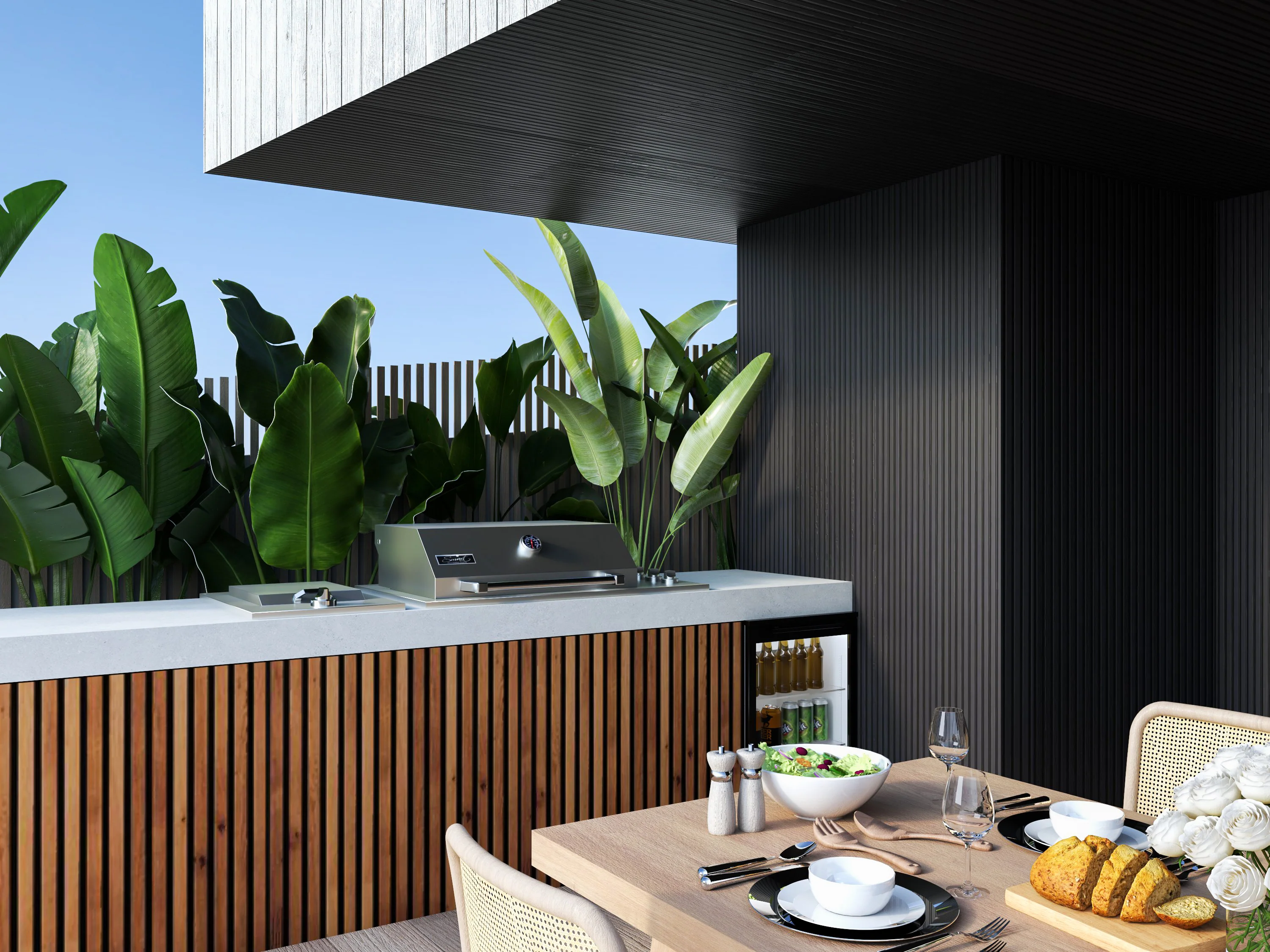 Smart 4-Burner Drop-In Gas BBQ With Slimline Hood and Drop-In Side Burner - Image 14