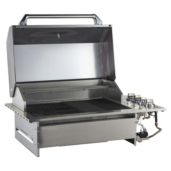 Smart 4-Burner Drop-In Gas BBQ With Slimline Hood and Drop-In Side Burner - Image 5