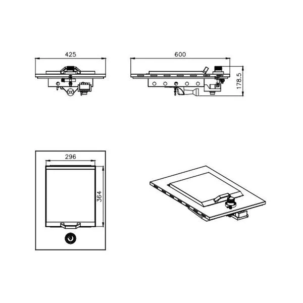 Smart 4-Burner Drop-In Gas BBQ With Slimline Hood and Drop-In Side Burner - Image 9