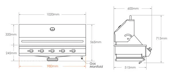 Tucker 5 Burner GT BBQ Built In - Image 5