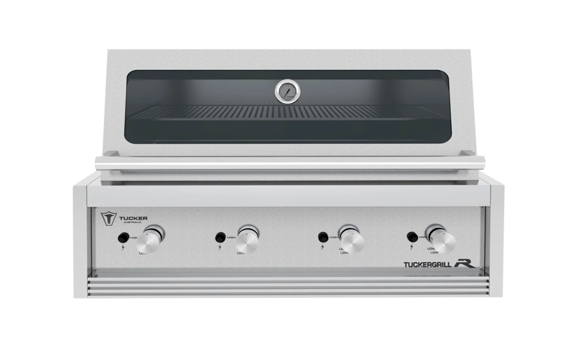 Tucker R Class V8 4 Burner Built In Hybrid BBQ with Hood - Image 4