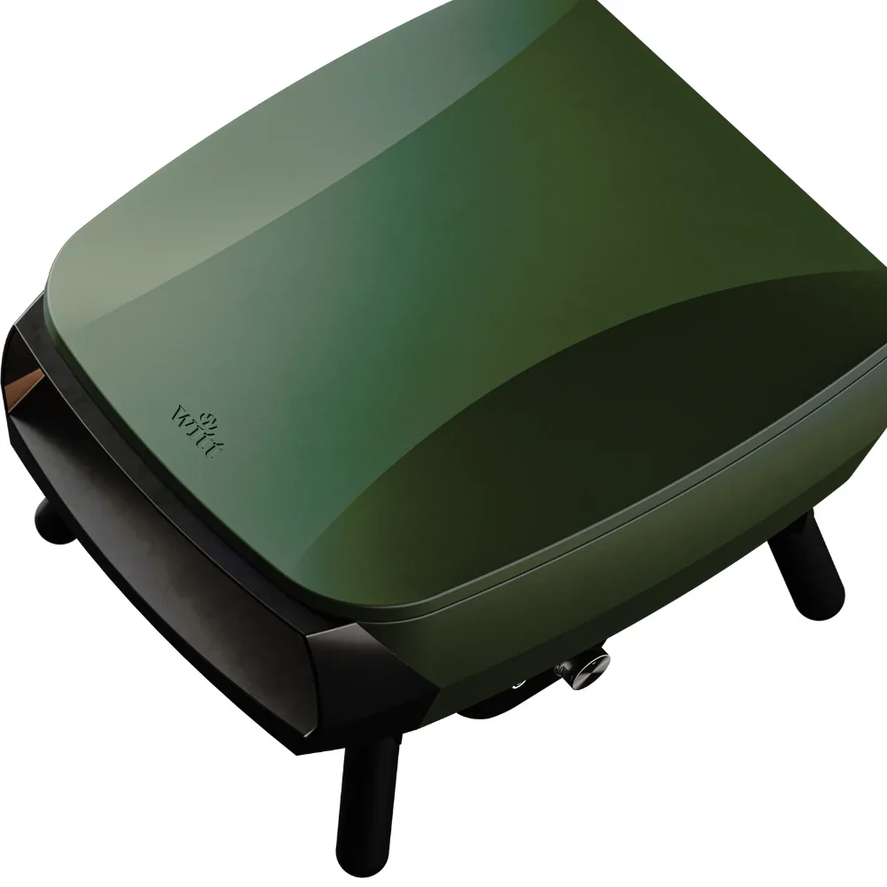 WITT Piccolo Rotante Gas Pizza Oven with Rotating Stone - 13 Inch - Green - Image 3